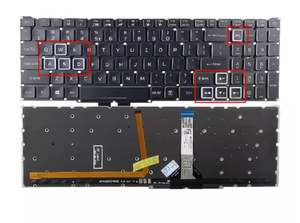 Teclado ruso RU para <span class=keywords><strong>Acer</strong></span> <span class=keywords><strong>Nitro</strong></span> 2017, teclado de ordenador portátil con retroiluminación roja, de color rojo, con luz de fondo - Product Image 4