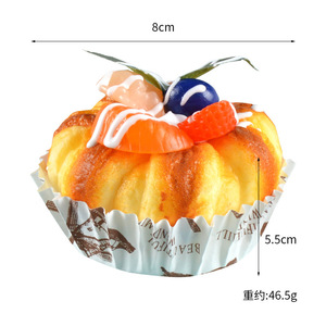 Aimants de réfrigérateur en PU en forme de cupcakes aux fruits simulés, modèles de pain simulés, décorations de cuisine pour la pâtisserie. - Product Image 5
