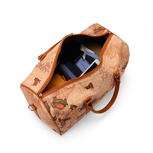 Mappa del <span class=keywords><strong>mondo</strong></span> sportiva personalizzata che dipinge zaino da spalla borse da College borsone borsone da viaggio in stile Boston - Product Image 3
