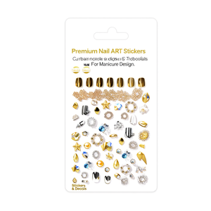 Premium Nail Art <b>Stickers</b> <b>Gold</b> Silver Decals For Manicure Design - Product Image 2