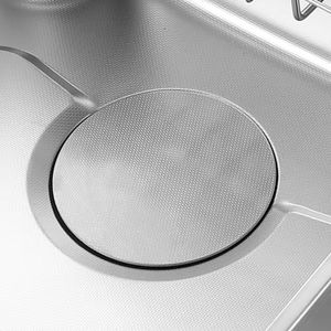 ชุดอ่างล้างจานสแตนเลสอเนกประสงค์ทันสมัยอ่างล้างจานแบบชามเดียวก็อกนําตกันนําทรงสี่เหลี่ยมผืนผ้าทนทาน - Product Image 5