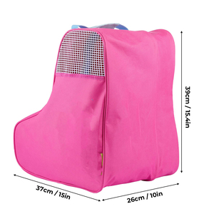 Sac à bandoulière réglable pour patins à roulettes, rangement en polyester portable pour enfants adultes patins à roues alignées à fermeture éclair, genouillères, chaussures - Product Image 2