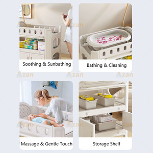 <span class=keywords><strong>Fasciatoio</strong></span> Multifunzionale All'ingrosso <span class=keywords><strong>con</strong></span> Contenitore e Stazione Bagno <span class=keywords><strong>Mobile</strong></span> <span class=keywords><strong>con</strong></span> Ruote per la Cura del Neonato - Product Image 2
