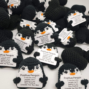 Muñeco de Ganchillo Hecho a Mano de <span class=keywords><strong>Mapache</strong></span> Positivo, Regalo Animal, 120 Estilos, Muñeco de Patata Tejido Inspirador, Otras Manualidades - Product Image 3