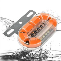 Feu de position latéral LED double COB ovale pour camion et remorque, avec support en aluminium, couleurs ambre, blanc, vert, rouge, bleu, 24V, étanche pour poids lourds