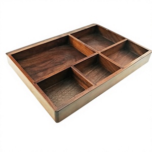 Utensils Holder Adjustable Cutlery Silverware Wood Lacquer Finish Expandable <b>Drawer</b> Organizer Tray Classic Multifunction Single - Product Image 3