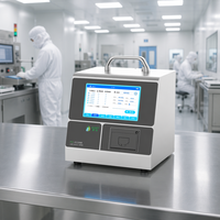 Compteur de particules laser portable KQ-4128B 100L/min 10µm 6 canaux ISO 14644 Testeur de poussière pour salle blanche GMP