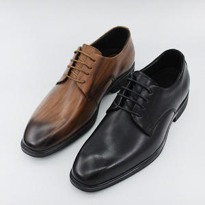Chaussures habillées de créateur italiennes haut de gamme pour hommes en cuir avec texture de veau gaufré – Chaussures habillées et Richelieu en cuir pour hommes - Product Image 4