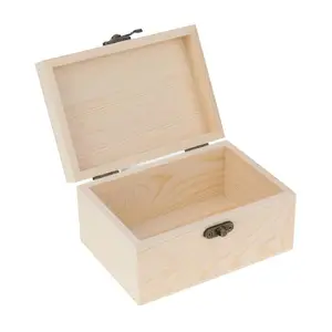 나무 대나무 제품 보관 엠보싱 니스 인쇄 취급을위한 수제 포플러 합판 나무 상자