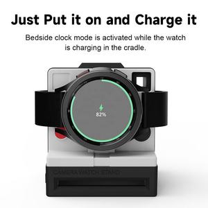 Base de carga de silicona para Samsung para <span class=keywords><strong>Galaxy</strong></span> <span class=keywords><strong>Watch</strong></span> <span class=keywords><strong>5</strong></span> Pro Soporte de <span class=keywords><strong>cargador</strong></span> de reloj inteligente flexible con diseño de cámara - Product Image 2