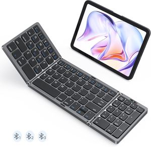 Rechargeable folding <b>keyboard</b> wireless <b>keyboard</b> portable pocket size foldable bluetooth <b>keyboard</b> with numpad - Product Image 1