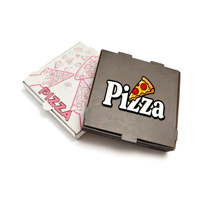 SP3578 Carton ondulé de qualité alimentaire en gros, 6-18 pouces, écologique, recyclable, boîtes de livraison de pizza personnalisées imprimées pour les pizzerias