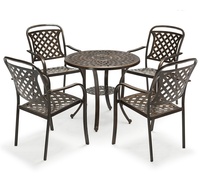 Sets de Table basse de bistrot, meubles de Patio extérieur, ensemble de jardin, chaise et Table en aluminium moulé