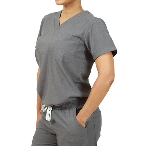 Venta caliente Hospital Uniformes de enfermería Diseño de belleza Scrubs Tela tejida Dropshipper Scrubs Sets - Product Image 2