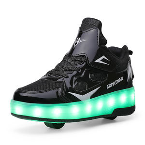 ETLieren doppie ruote LED ricarica USB con 7 colori luce fino moda Sneakers ragazzi <span class=keywords><strong>scarpe</strong></span> a rullo per le ragazze per bambini - Product Image 4