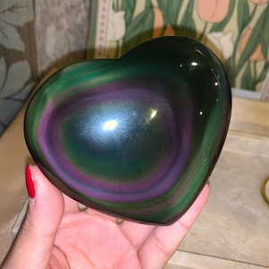 คริสตัลโฮล่า โอปซิเดียนสีรุ้ง งานแกะสลักทำมือคุณภาพสูง สไตล์โบฮีเมียน แฟชั่นทันสมัย รูปหัวใจ ของที่ระลึก ของขวัญ ของตกแต่งบ้าน ขายส่ง - Product Image 3