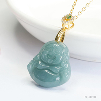 Bouddha Myanmar Jade Pendentifs Bijoux Jadéite Charme Collier Sculpté À La Main Maitreya Naturel Birmanie Jade Ras Du Cou