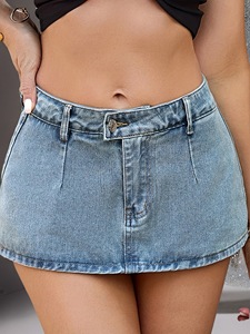 Jupe courte en jean pour femme, tendance et haut de gamme, vente en gros en Europe et en Amérique, collection 2026 - Product Image 3