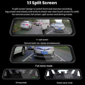<strong>Mirror</strong> 10'' Touch Screen Car <strong>Dvr</strong> Dual Lens 1080P 2K <strong>Mirror</strong> Dash Cam Rear View <strong>G</strong>-<strong>Sensor</strong> Night Vision Vehicle Blackbox - Product Image 4