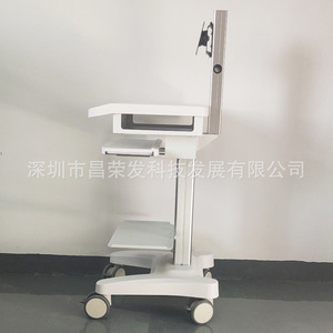Chariot médical mobile tout-en-un pour équipement d'information avec grand bureau intégré pour poste de travail de consultation médicale à distance - Product Image 3