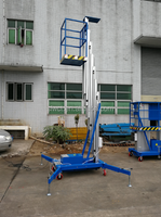 Plateforme de travail en hauteur semi-électrique à mât unique en aluminium de 125 kg, 10 m, AC 110-220V