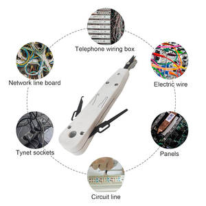 Outil de sertissage et d'insertion pour connecteurs Keystone réseau, outil de poinçonnage à impact RJ11 RJ45 facile pour la gestion des câbles - Product Image 6