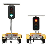 Signalisation routière rouge et verte de qualité supérieure, facile à transporter, montée sur trépied ou sur remorque