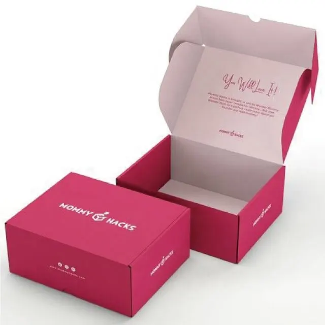 Logotipo personalizado impressão a cores pacote caixa ondulada dobra Kraft shipping mailing box