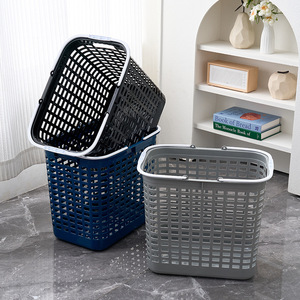 <strong>Large</strong> Plastic Laundry <strong>Basket</strong> for Students Dormitory Dirty Clothes <strong>Storage</strong> Bin for Bathroom Use - Product Image 3