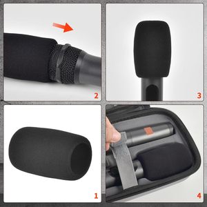 Estuche para Micrófono Inalámbrico para <span class=keywords><strong>JBL</strong></span> <span class=keywords><strong>PartyBox</strong></span> y Sistema de Dos Micrófonos con Cubierta de Espuma para Micrófono, Capacidad para <span class=keywords><strong>2</strong></span> Micrófonos, Receptores, Adaptadores, Pilas AA - Product Image 6