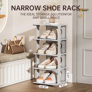 Inthetrend Good Quality PP Plastic Modern White 5 Layers Easy Installation Living Room <b>Shoe</b> Racks Space Saving Storage Organizer - Product Image 2