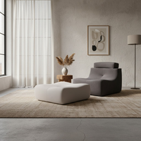 Nouvel Arrivage – Fauteuil Pliant Confortable et Minimaliste Idéal pour Appartement, avec Repose-Pieds Intégré, pour Salon