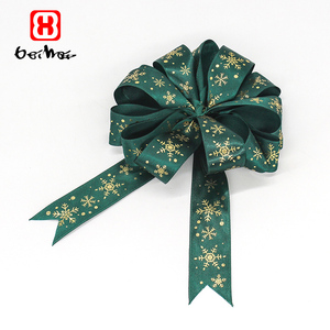 Bei hai pita hadiah 1 inci Foil emas dicetak pita Logo pita Natal untuk kemasan - Product Image 6