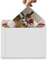 Bonfasvo 30-Pack 10x13.5 inci putih Self-Seal tetap Flat Mailers kaku tidak ada bengkok Kraft kardus jumlah besar untuk dokumen foto poli