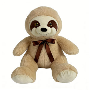 Cute Sitting <b>Sloth</b> Plush Toy Light Brown Soft Fuzzy Stuffed Animal for Kids 3 Years and Above Unisex <b>Gift</b> - Product Image 3