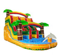 Château gonflable combiné avec toboggan PCV, garantie 3 ans, pour usage commercial (3-16 ans), nouvelle promotion à prix réduit