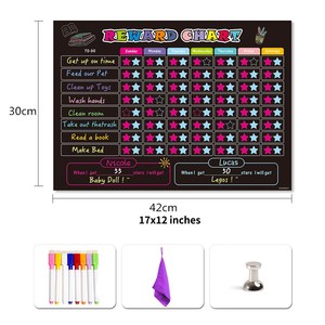 Kế hoạch ưu tiên hàng ngày và biểu đồ phần thưởng giáo dục trẻ em bảng trắng từ tính bảng kế hoạch hàng ngày - Product Image 2