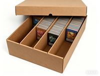 Boîte de rangement pour cartes à collectionner moderne et personnalisée en carton avec plateau de séparation flexible pour cartes sportives et collections en vrac