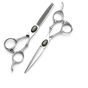 HS-0056 Logo personnalisé LOGO personnalisé argent japon 440C ciseaux de <span class=keywords><strong>coiffeur</strong></span> ciseaux de cheveux ciseaux de <span class=keywords><strong>coiffeur</strong></span> professionnel - Product Image 1