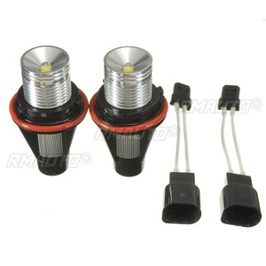 2 ampoules LED Angel Eyes Halo Ring Light blanches 6000K 10W/ampoule pour phares BMW E39 X5 E60 E63 E64 E53 sans erreur - Product Image 2