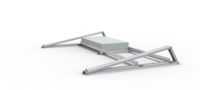 UN Solar racking Segitiga atap datar ballast flat atap beton pemasangan Panel Kit segitiga tetap solar mounting frame