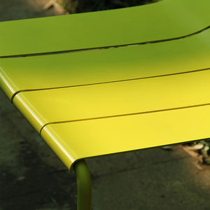 Silla reclinable de metal de estilo italiano para exteriores, silla moderna para patio, jardín, sin brazos, color amarillo - Product Image 3
