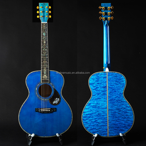 40 pollici in legno massello chitarra acustica, di colore <span class=keywords><strong>blu</strong></span> quilted maple deluxe <span class=keywords><strong>chitarre</strong></span> - Product Image 1