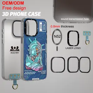 Fábrica Personalizado Multi Camada Premium Phone Cases Custom 3D Logotipo Padrão Gráfico Tpu Mobile Phone Cover Case Para iPhone Series