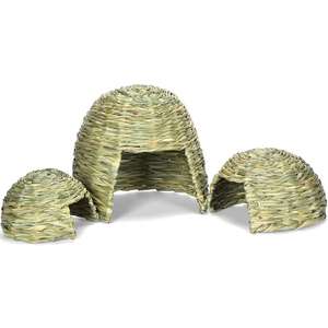 Articles chauds faits <span class=keywords><strong>à</strong></span> la main pour animaux de compagnie - Différents ensembles de maisons en <span class=keywords><strong>herbe</strong></span> pour animaux de compagnie pour lapins, hérissons, cochons d'Inde, fabriqués en bois de bambou - Product Image 5