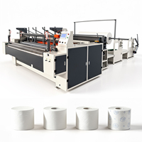 Machine automatique de rembobinage de papier toilette pour usage domestique et hôtelier, utilisée pour le rembobinage et la découpe du papier toilette sur les lignes de production