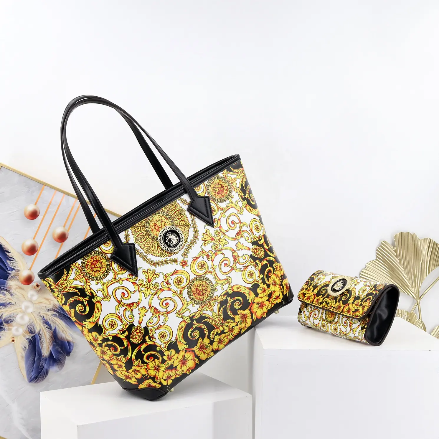 fashion printing tote bags for women set of two purses and hand bag for ladi designer shoulder bags luxury quality factory