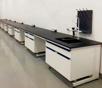 Banc de laboratoire tout acier, type îlot moderne, résistant aux produits chimiques, pour écoles, ateliers, laboratoires, hôpitaux, table de laboratoire