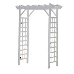 Pergola en plastique blanc PVC cadre en bois inoxydable écologique facile à assembler conception <span class=keywords><strong>de</strong></span> <span class=keywords><strong>tonnelle</strong></span> d'arc anti-pourriture à revêtement sous pression - Product Image 1