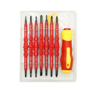ZONGTIAN 8-In-1 Insulated <b>Screwdriver</b> Set CRV <b>Magnetic</b> Dual-End Household Electrical Repair Tool - Product Image 5